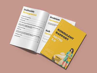 User research report | Netto denmark yellow printet material design illustration graphic design colorful discount store grocery store netto magazin print design print report design report