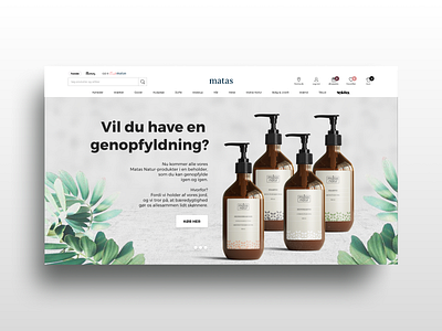 Landing page | Matas Natur campaign campaign website emballage graphic design green green solutions home page landing page landing page design organic packaging packaging design product product design recycle sustainability sustainable web web design website
