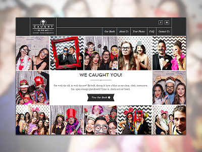 Caught In The Act fun grid interface photobooth photography responsive retro rwd ui ux webdesign