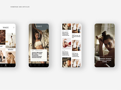 Vogue Polska APP app app design application fashion grid icon mobile app design mobile design mobile ui ui uidesign ux vogue web