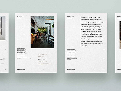 Projekt Praga architects brand branding dots gray logo stationary visual identity