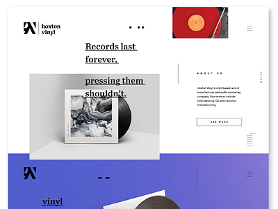 Hoxton Vinyl branding sketch ui visual identity web webdesign