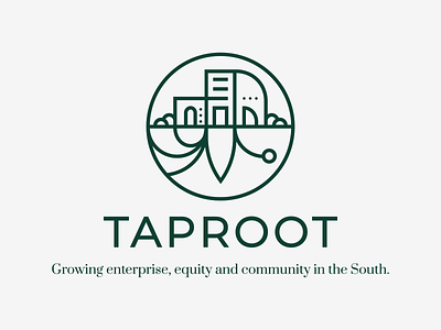 Taproot Logo art direction brand design community design icon identity design logo nonprofit typogaphy vector