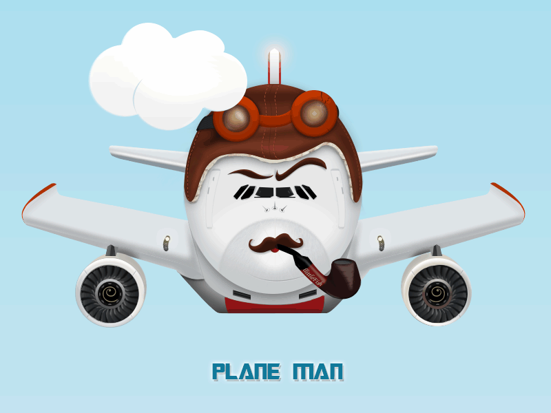 The plane man animation animation cloud gif man plane planeman