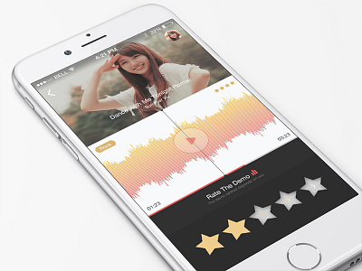 Music App Explore Design app explore music rate star ui wave