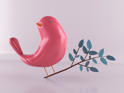 Bird 3d design illustration