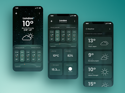 Weather app - UI app graphic design ui weather