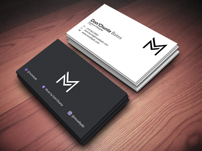 Simple business card with minimalist design