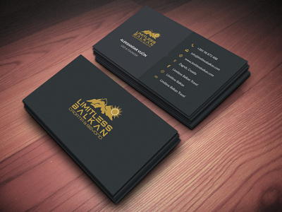 Business card with dark background by Nandan Roy on Dribbble