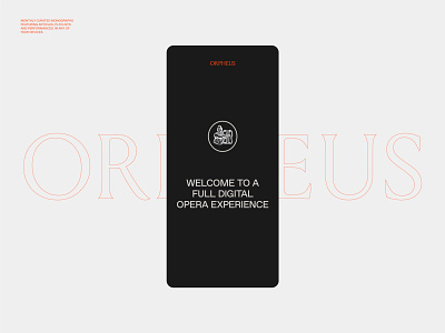 Orpheus Concept app black branding design elegant interaction minimal mobile music music app opera typography ui ui design