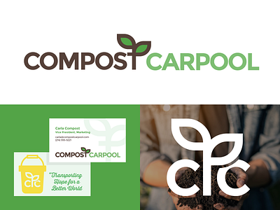 Compost Carpool branding branding color palette compost design icon