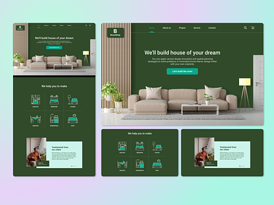 Furniture Landing Page design furniture ui web