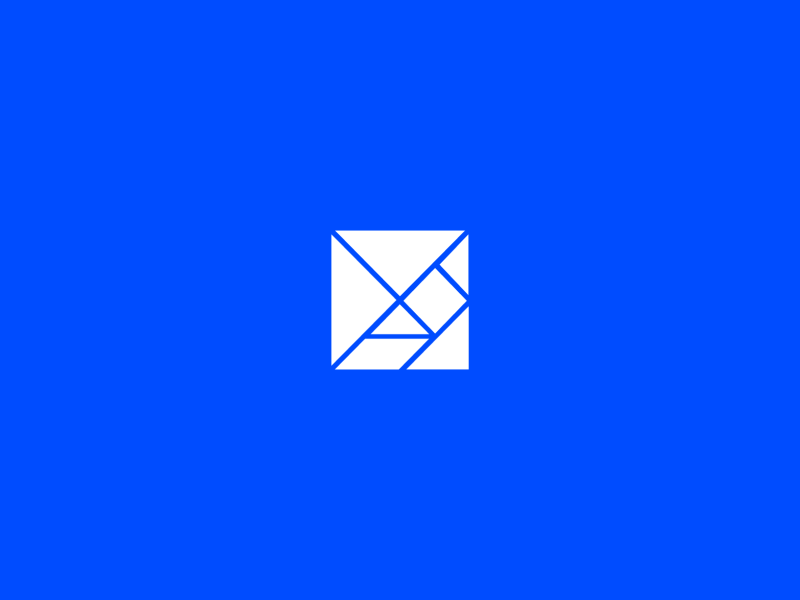Doggie tangram in the Year of the Dog 🐶 ae after effects animation blue icon logo tangram