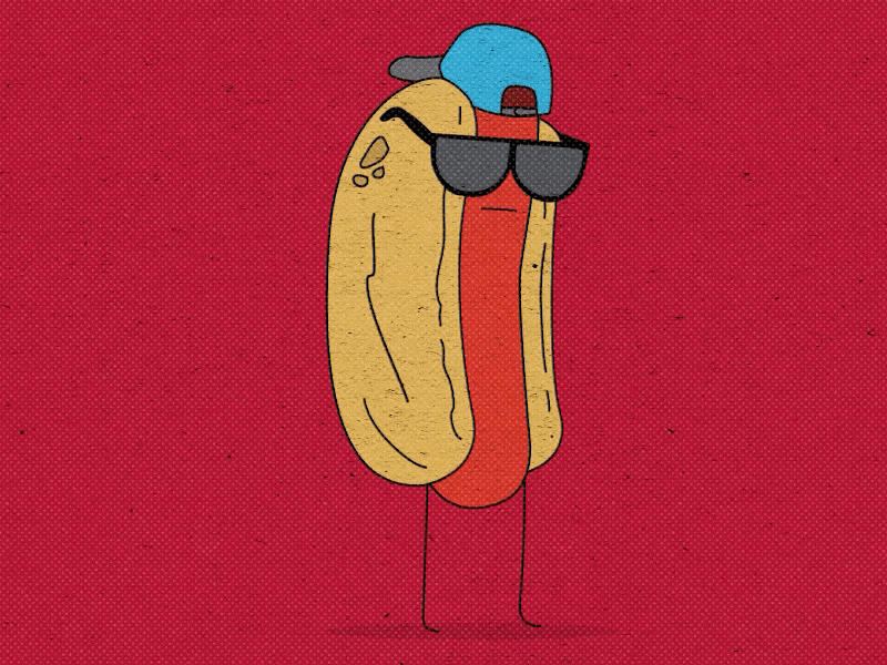 Check Yourself - Cool Hot Dog 2d after effects animation charcter mograph motion motion design