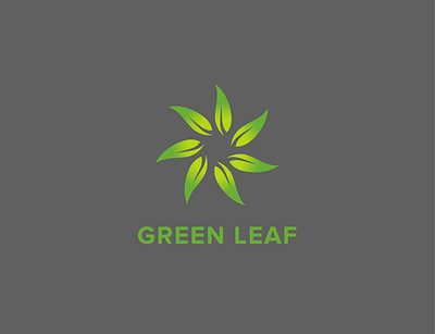 green leaf logo abstract logo branding design flat icon illustration leaf logo logo logo design organic vector