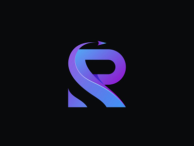 r letter logo , r rocket logo