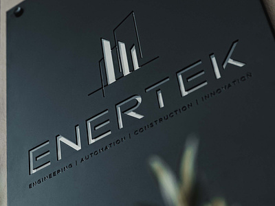 Enertek | Main Sign Close-Up decoration energy engineering enviroment installation signage tech technology