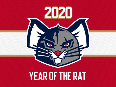 2020 Year of the Rat apparel design athletic branding brand identity design digital illustration hockey icon illustration logo sports logo vector