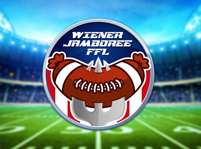 Fantasy Football League Logo athletic branding badge brand identity branding design digital illustration fantasy football football illustration illustrator logo sports logo vector