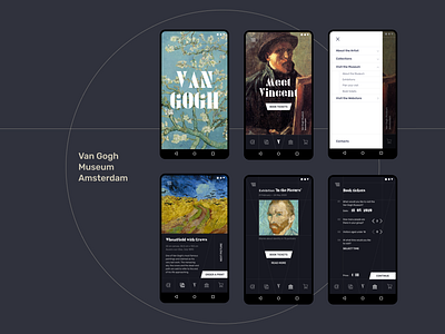 Van Gogh Museum Amsterdam android app art gallery grid museum typogaphy ui ux vangogh