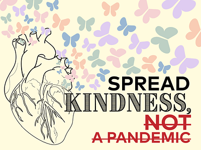 Kindness will be the cure! adobe illustrator coronavirus design heart hope illustration kindness typography vector weekly warm up