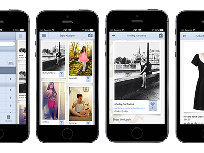 "Style Gallery" IOS Native app (phone) ecommerce ios nativeapp phone social socialcommerce