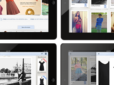 "Style Gallery" IOS Native app (tablet) ecommerce ios nativeapp social socialcommerce tablet