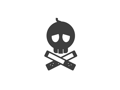 tobacco kills icon cigarette design graphic icon skeleton skull tobacco ui vector