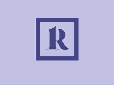 Monogram 1PR design font graphic lettering monogram purple type vector