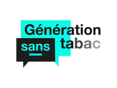 Logo Génération Sans Tabac colours design frame graphic helvetica logo logotype quebec tobacco