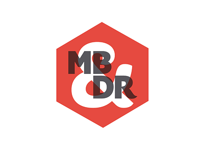 MB&DR Logo colours design frame graphic letters logo logotype monogram