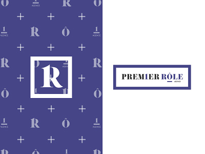 Premier Role Branding actors branding cinema identity logotype monogram pattern purple