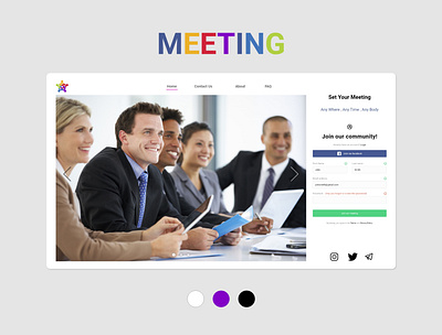 MEETING adobe xd flat design illustration meeting app minimal design minimalist ui design uiux uiux design ux design web design