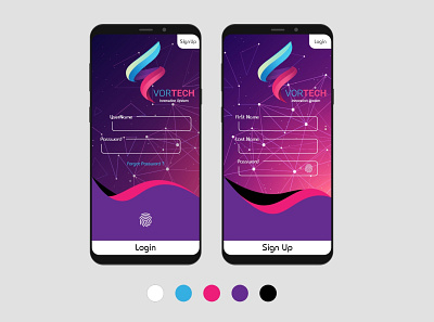 VORTECH adobe xd app design fantasy art luxury design mobile app mockup uiux uiux design user experience user interface