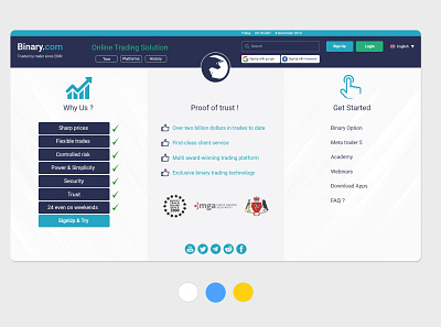 BINARY adobe xd binary flat design redesign trading uiux uiux design user experience user interface web design