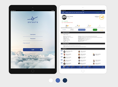 ENROUTE adobe xd app design aviation ios app ipod tablet design uiux uiux design user experience user interface