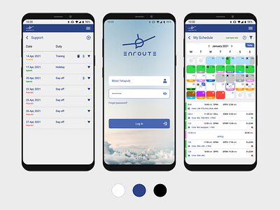 ENROUTE Crew adobe xd aircraft airplane airport app design aviation crew enroute flat design minimal design minimalist mobile app pilot uiux uiux design user experience user interface