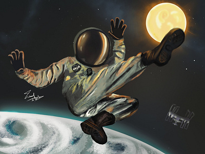 Spaceman digital painting