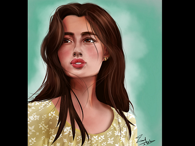 Female portrait digital painting