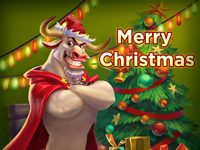 Merry Christmas and Happy New Year! 2d 2d art 2d character character character art character design characters environment design game art slot game art