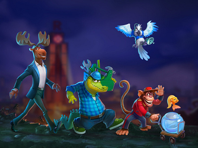 Lake's Five 2d 2d art 2d character character art character design characters slot game art slots