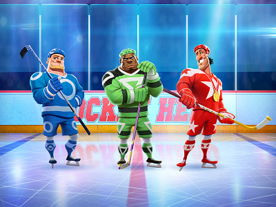 Hockey Hero 2d 2d art 2d character character art character design characters enviroment environment environment design game art slot game slot game art slots