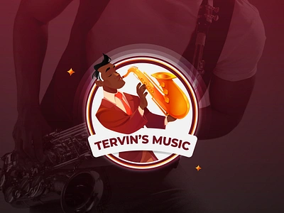 Tervin's Music branding graphic design logo