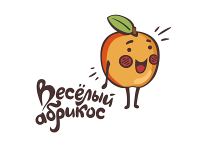 Fan Apricot apricot character lettering logotype