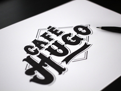Cafe Hugo hand drawn hand lettering lettering logo type typography