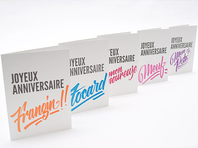 Sacrés Caractères birthday cards birthday cards fedrigoni france hand lettering lettering letterpress letterpress studio lyon sacrés caractères type design type lover typography