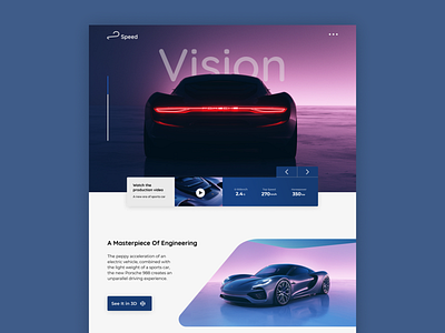 Speed Concept Car Website car website design minimal ux website