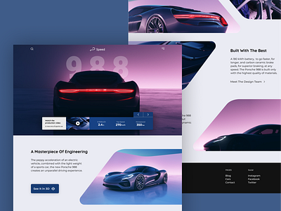 Speed Car Concept Redesign car website clean ui design modern modern design website