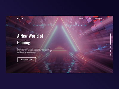 MINER Games Website dark theme game design modern neon colors uidesign website