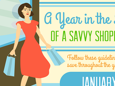 A Year in the Life of a Savvy Shopper couponing infographic shopping